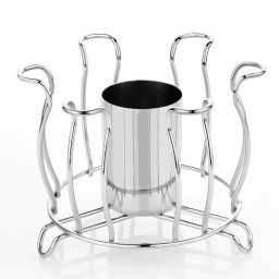 Steel Lotus Glass and Spoon Holder /Cutlery Glass Stand Steel Glass Holder Stainless Steel Glass Holder-13