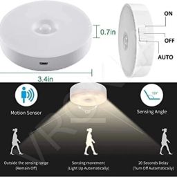 UNITIX LED Motion Sensor Light, USB Rechargeable LED Nightlight, Wireless Sensor Wall Light, LED Light for Wardrobe, Motion Sensor Light for Home Outdoor Camping Light White LED Light Night Lamp Motion Sensor Light image 4