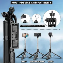 YIXU Super Long Selfie stick 170cm Y17 Selfie Stick Tripod with expandable features Bluetooth Selfie Stick image 5