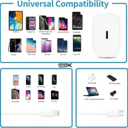 powerx Fast Charger PD 3.0 USB C 20W Wall Adapter With Type C To Lightning Cable Combo Set image 5