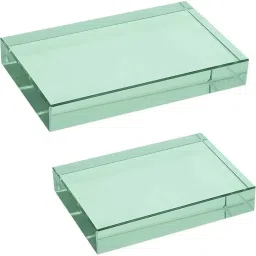 Rectangular Refraction Slab/Block, 75mm x 50mm x 18mm - Grounded Edges Solid Prism-13
