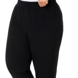 Women Solid Black Track Pants-image-21