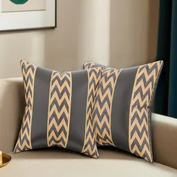 RUBOXA Grey Set of 7 Striped Square Cushion Covers image 5