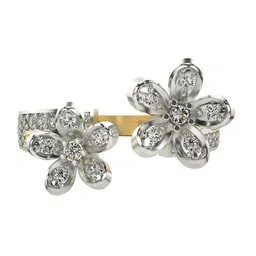 VALANOVA Women 18 Kt 925 Sterling Silver Lab Grown 0.40 CT Diamond Ring 3.02 gm-image-41