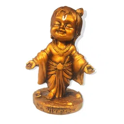 Adhvik Bronze-Toned Religious Bal Krishna Figurine Showpiece-image-35