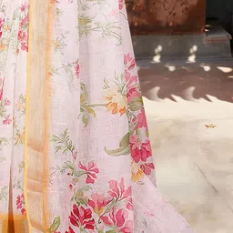Anouk Rustic Printed Zari Border Sungudi Saree image 3