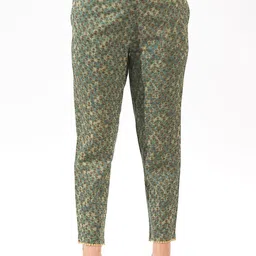 Aramya Women Floral Printed Mid-Rise Cotton Cigarette Trousers-picture-34