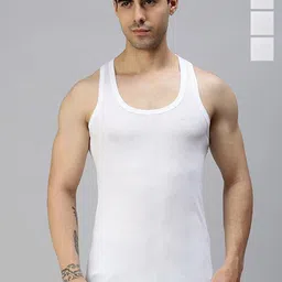 CAVENDERS Pack Of 4 Cotton Gym Vests soft White Premium quality Dno-v397st-image-91