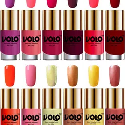 VOLO Set Of 12 Extra Shine Nail Polish 9.9 ml Each Combo 75-24