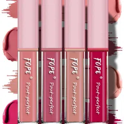 FOPE Set Of 4 Pout Perfect Liquid Lipstick - 4 ml Each - Shade 02-03-06-10-25