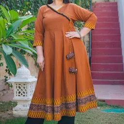 IKRASS V-Neck Angrakha Anarkali Kurta-picture-5