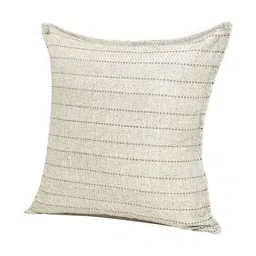 THE CONVERSION Grey Set of 2 Striped Square Cushion Covers-5