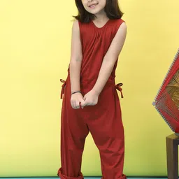 Baawri Girls Basic Round Neck Sleeveless Jumpsuit-image-51