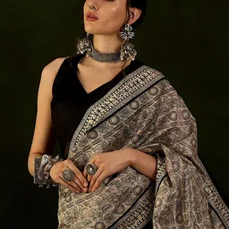 KALINI Dabu Silk Cotton Dabu Saree-46