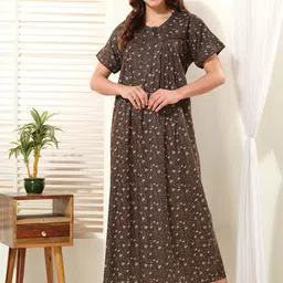 EASY MOM Printed Maxi Nightdress-image-65
