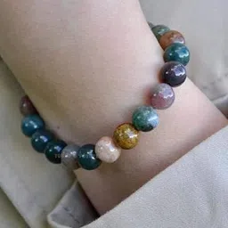 VIBESLE Unisex Artificial Beaded Elasticated Bracelet image 2