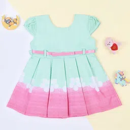 Macwin kids girls floral and fit regular abstract dress-image-9