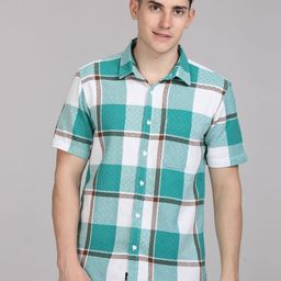STYLOFY Men Classic Slim Fit Opaque Checked Casual Shirt-image-106