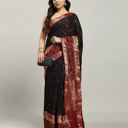 Meena Bazaar Woven Design Zari Saree-image-85