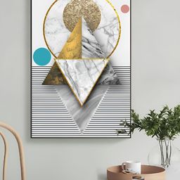 Myntra Elegant Homes Black Architectural Aesthetics Abstract Geometric Canvas Wall Art-image-24