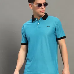 GET GOLF Men Solid Polo Collar T-shirt-image-10