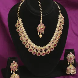 Anouk Gold-Plated Stone Studded Jewellery Set-picture-2