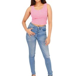 Radprix Women Horizontal Stripes Knitted Sleeveless Tank Top-image-82