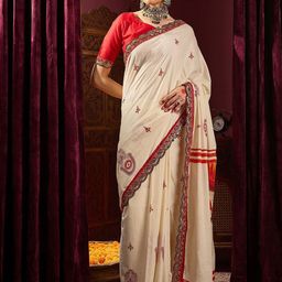all about you Ethnic Motifs Sequinned Saree-picture-8
