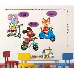 LANSTICK Blue & Brown Printed Heat Resistance Wall Sticker-image-81