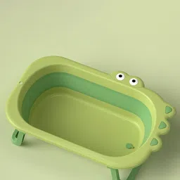 GUCHIGU Kids Grey & Yellow Anti-Slip Foldable Bath Chair & Suction Base Bath Tub-76