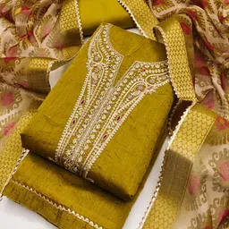 TAVAS Embroidered Unstitched Dress Material-39
