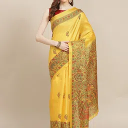 KALINI Ethnic Motifs Tussar Designer Saree-image-2
