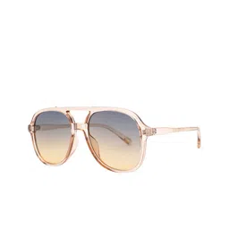TAMZY Unisex Purple Lens & Pink Aviator Sunglasses with-image-37