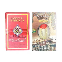 RAVIOUR LIFESTYLE Set Of 2 Jannat Ul Firdous & Chocolate Musk Alcohol- Free Attar-8ml Each-0