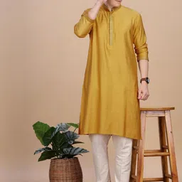 Anouk Men Embroidered Flared Sleeves Thread Work Kurta-15