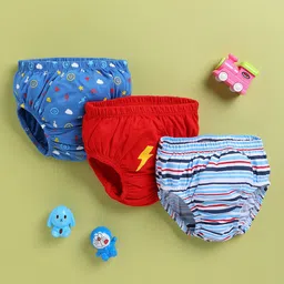 Redden Boys Pack Of 3 Assorted  Pure Cotton Briefs BB-102D-PK3-image-82