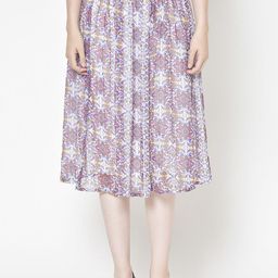 MINOS Printed Flared Midi Skirt-image-93