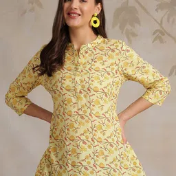 Anouk Rustic Women Floral Print Mandarin Collar Top-image-13