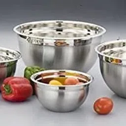 Stainless Steel Vegetable Bowl Stainless Steel Bowl without Lid for Kitchen (Pack of 4)-500,1000,2000,3000ml.-image-24