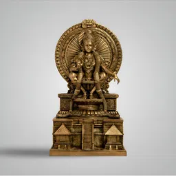 SILAII Bronze-TonedSabarimala Lord Ayyappan Divine Sculpture Religious Idol Showpiece-image-1