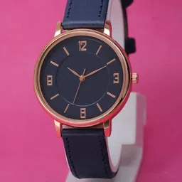 VIRAKTI Women Brass Dial & Leather Straps Analogue Watch G-03-BLUE-P-image-88