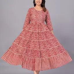 Da Vastraagaar Women Floral Printed Anarkali Kurta-picture-58
