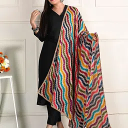 Apratim Printed Cotton Silk Leheriya Dupatta-45