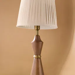 Fabindia Niha Beige Textured Frusturical Shaped Cotton Lampshade-image-76