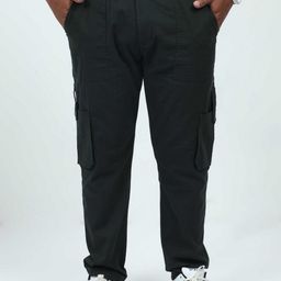 NEVER NEUD Men Relaxed Cargos Trousers-image-74