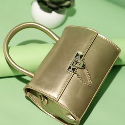 LULU & SKY Women Solid Buckle Detail Satchel Bag-picture-35