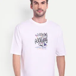 BOLLYWOO.OOO Unisex Bio Finish Graphic Printed Round Neck Cotton Oversized T-shirt-image-28