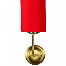Devansh Red & Gold-Toned Cylinder Shaped Wall Lamp-image-7