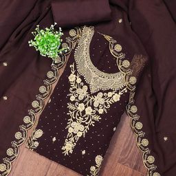 Maroosh Embroidered Silk Chiffon Unstitched Dress Material-image-77