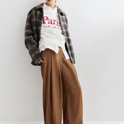H&M Pleat-Front Twill Trousers-image-79